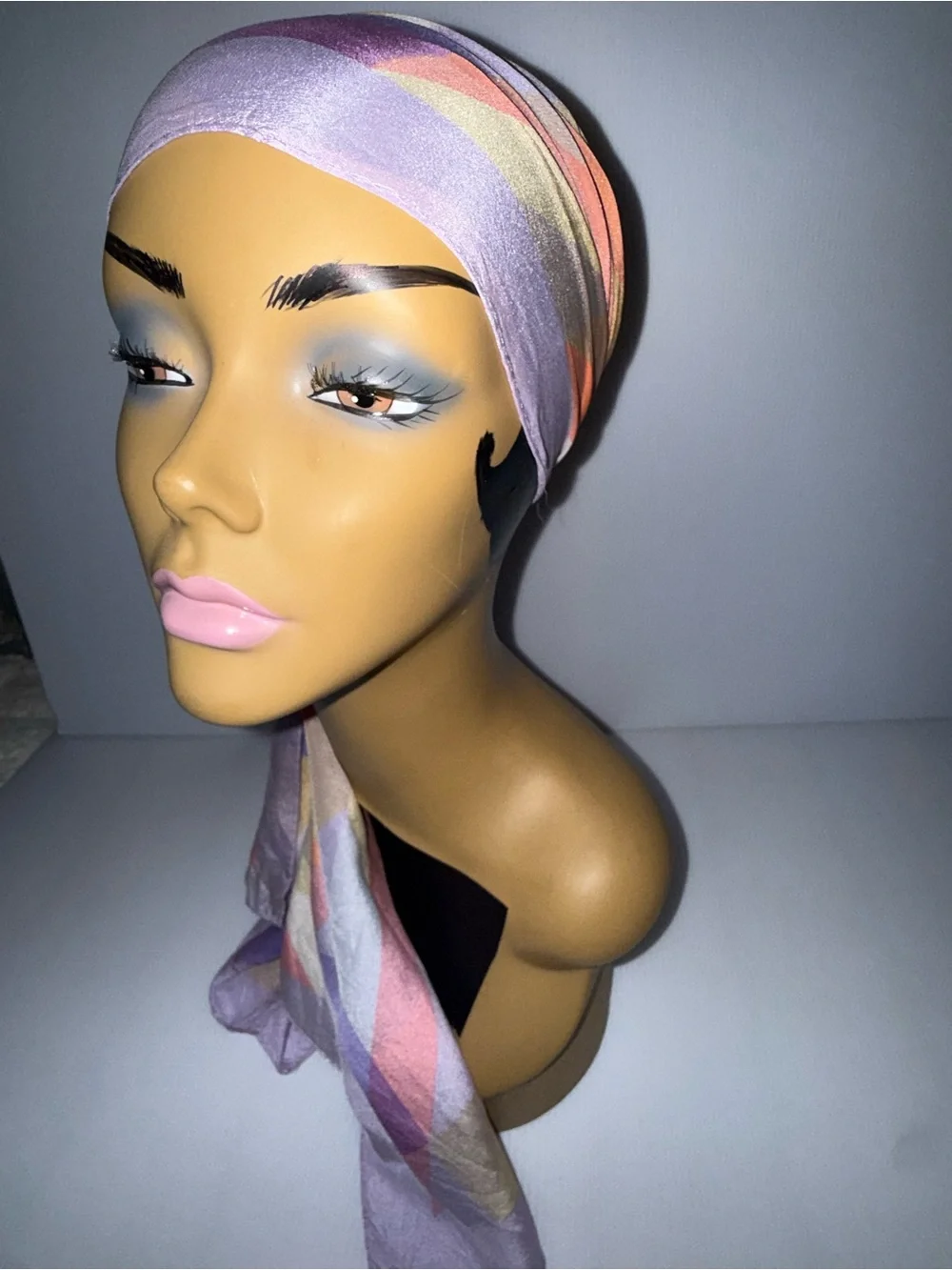 Pastel Geometric Headscarf/ scarf - Women Accessories